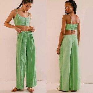 Free People Casual Friday Set in Green Combo
